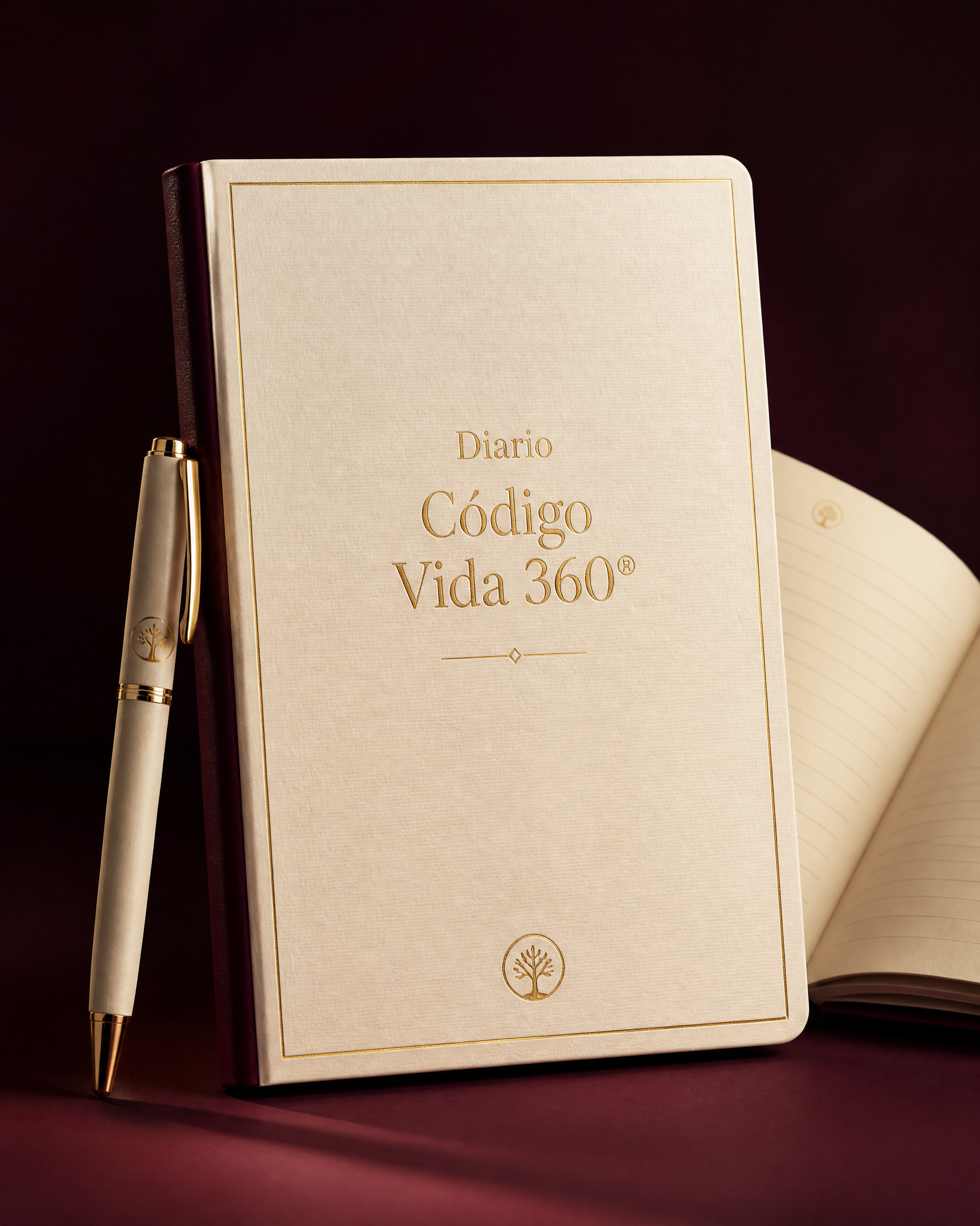 Mockup 3D del Diario Código Vida 360®